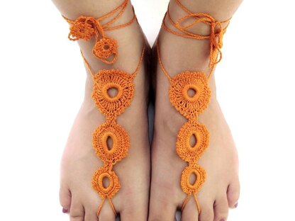 Three rings barefoot sandals