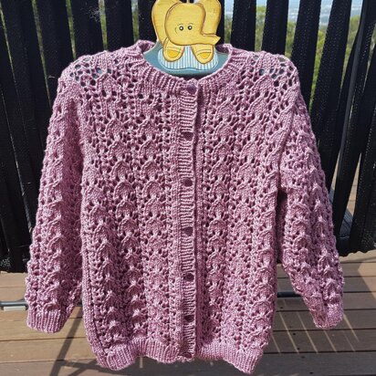 Portia - child's lacy cardigan