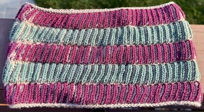 Colorblock Brioche Cowl