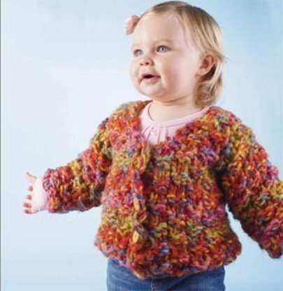 Jelly Bean Cardigan in Lion Brand Jiffy and Landscapes - 60315AD