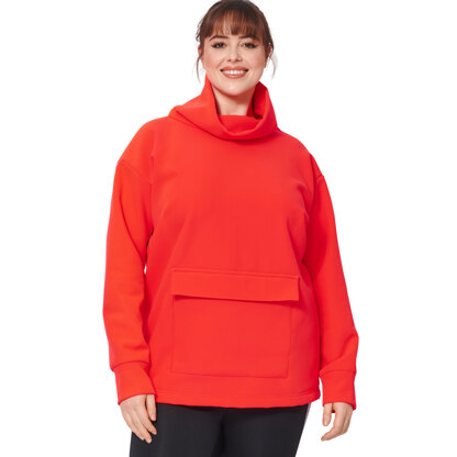 Burda Style Misses' Sweatshirts with Neckline Band or Roll Neck Collar B5988 - Sewing Pattern