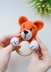 Fox baby rattle amigurumi pattern