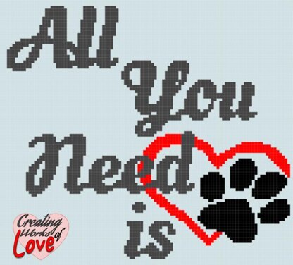All You Need Is Paw Love Stitch Graphgan