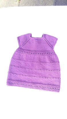 Baby girl dress in Rico creative cotton aran