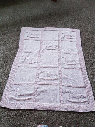 Rocking horse baby blanket