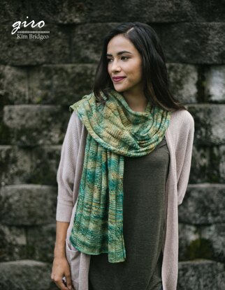 Giro Scarf in Malabrigo Sock - Downloadable PDF