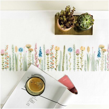 Rico Herbal Meadow Table Runner Embroidery Kit (45 x 100 cm)
