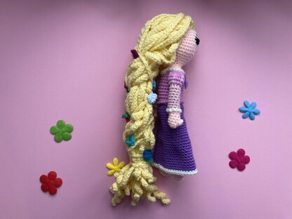 Rapunzel amigurumi doll