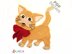 Cat 2 crochet applique pattern