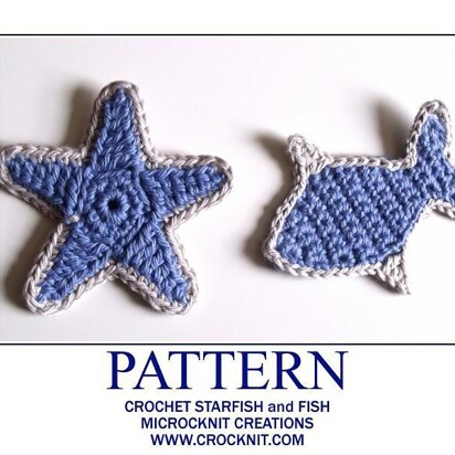 Crochet Starfish and Fish