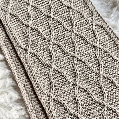 No Purl Lattice Scarf