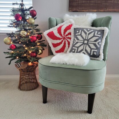 Peppermint Holiday Pillow Cover