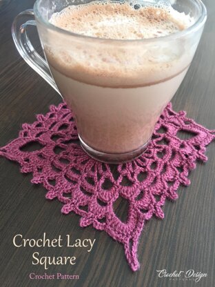 Crochet Lacy Granny Square pattern