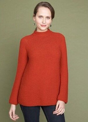 Garter Swing Pullover in Lion Brand Wool-Ease - 60629A