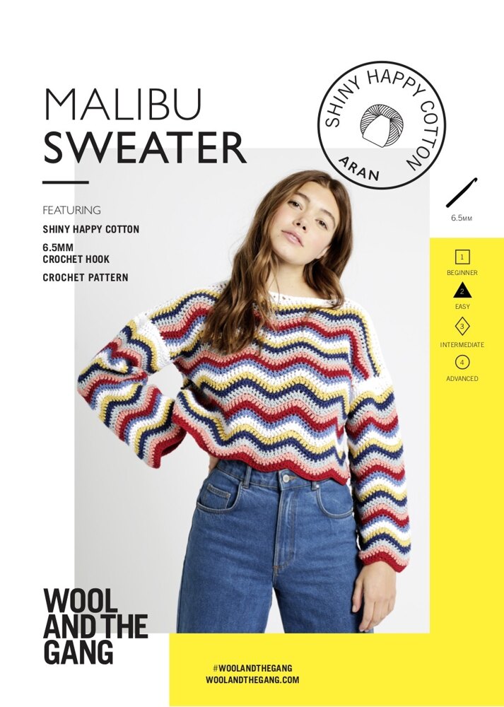 Wool & the Gang Malibu Sweater Crochet Pattern – Brooklyn Craft
