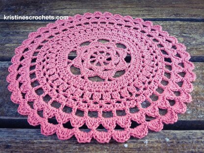 Wild Rose Doily Written Pattern