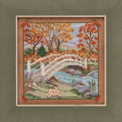 Mill Hill Autumn BB - Foot Bridge Country Lane Series - 5.25inx5.25in