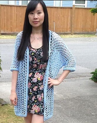 Honeycomb Mesh Crochet Summer Cardigan