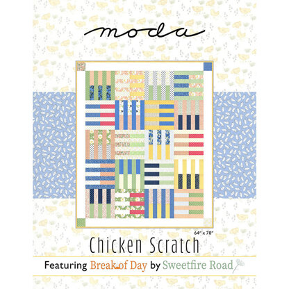 Moda Fabrics Break of Day Chicken Scratch Quilt - Downloadable PDF