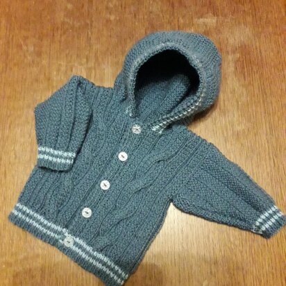 Ladder and cable baby hoodie