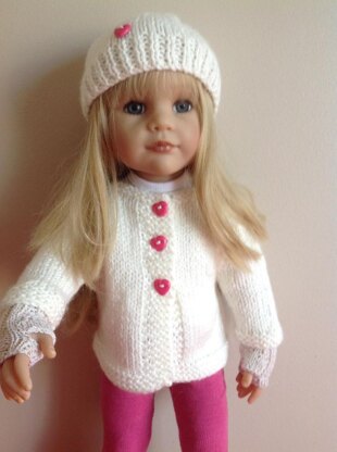 Cosy cardigan and accessories for 18" Dolls.