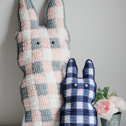 Gingham Plaid Bunny Cuddler