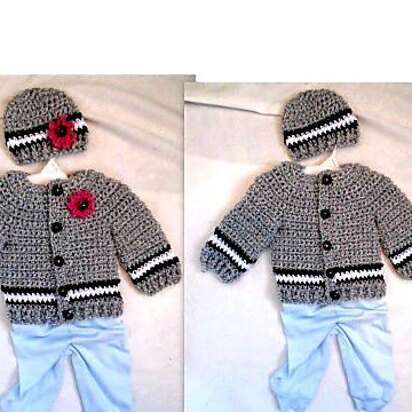 891 Baby Sweater Set