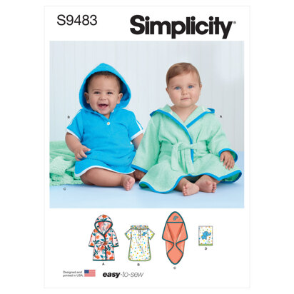 Simplicity Babies' Bath Set S9483 - Sewing Pattern