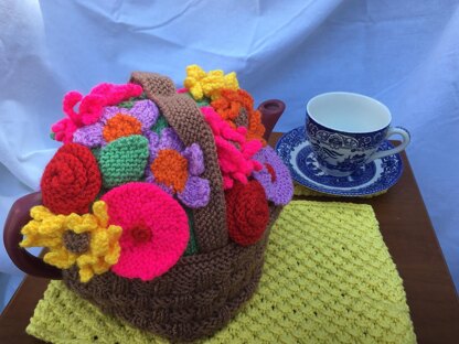 Afternoon Tea A Basket of Flowers Tea Cosy