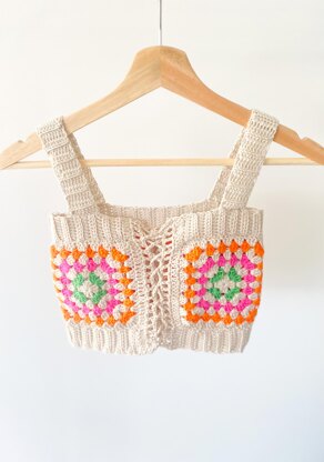 Cropped cheap square crochet