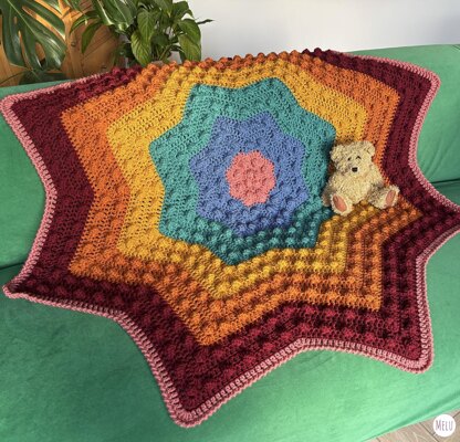 Nebula Bobble Star Dark Rainbow Blanket