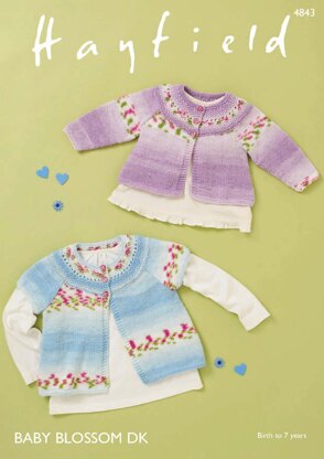 Cardigans in Hayfield Baby Blossom DK - 4843 - Downloadable PDF