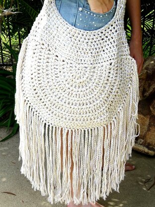 Crochet Boho Tassel Bag