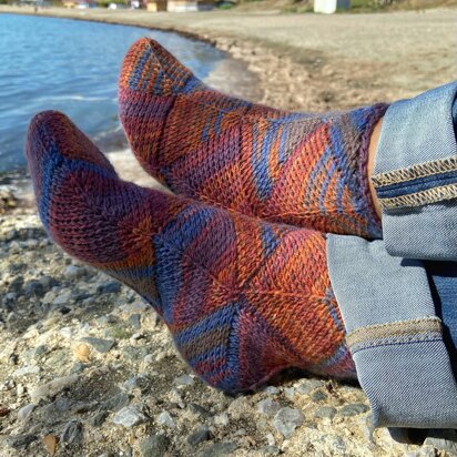 Funny tunisian crochet Socks