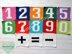 Numbers (0 till 9) and sing (+,-,=)
