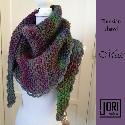 Tunisian shawl Moss