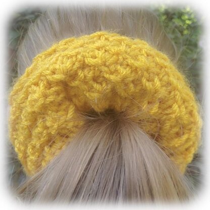 Star Stitch Hair Tie Scrunchie Knitting Pattern