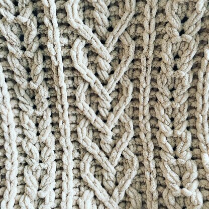 Cable Hearts Blanket