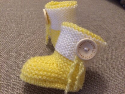 UGG inspired baby bootees
