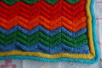 Rainbow Ripple Baby Blanket