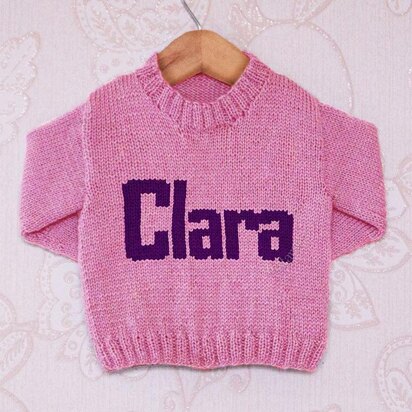 Intarsia - Clara Moniker Chart - Childrens Sweater