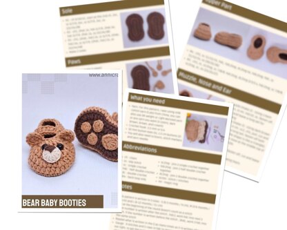 Bear Baby Booties