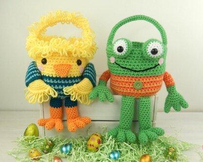 Chick and Frog Easter Baskets