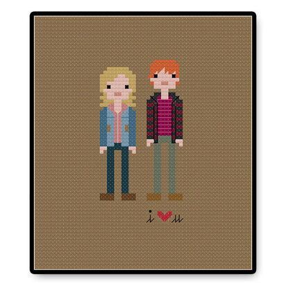 Hermione and Ron In Love - PDF Cross Stitch Pattern