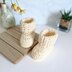 Baby Booties Puff 'V' Stitch