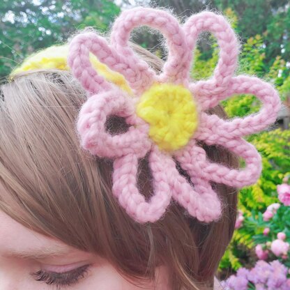 Daisy Head Band Knitting Pattern