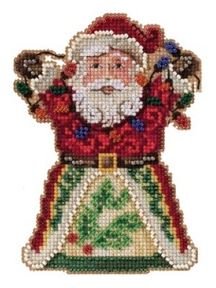 Mill Hill Jim Shore Santa With Lights Cross Stitch Kit - 3.5in x 5in