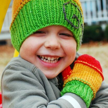 Red Light Green Light Hat & Mittens