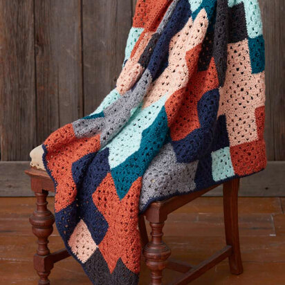 Life's a Plus Afghan in Caron Simply Soft, Simply Soft Heathers and Simply Soft Collection - Downloadable PDF