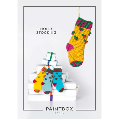 Paintbox Yarns Holly Stocking PDF (Free)